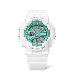 Casio Baby-G Women Analog-Digital Watch - White / Green | BA-110XWS-7ADR