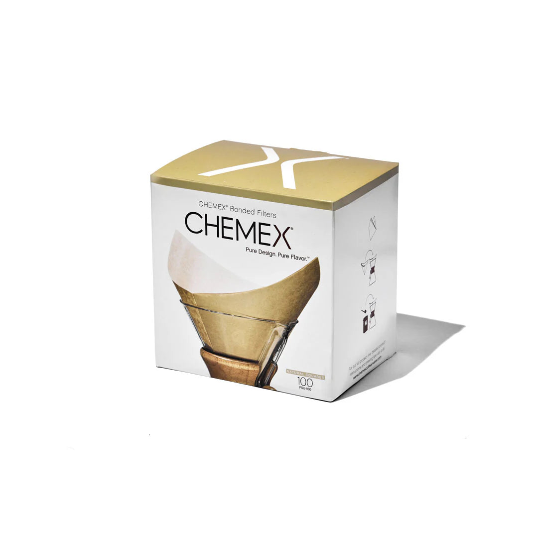 CHEMEX Prefolded Natural Filter Squares - 100/Pack