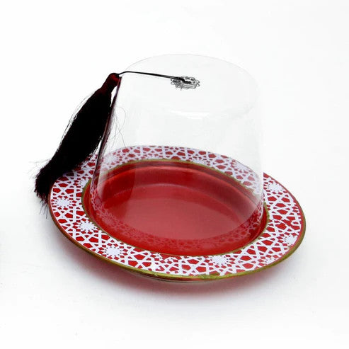 Articles Decal Plate 20×16 cm Red / White | BBP1270
