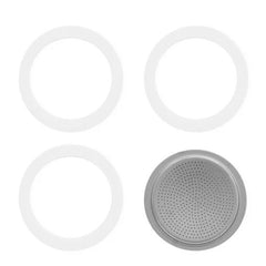 Bialetti Espresso Maker Gasket with Filter Plate Set of 4 | BIA0800032