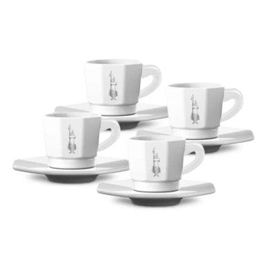 Bialetti RTATZ402 Moka Espresso Cups Set of 4 White | BIARTATZ402