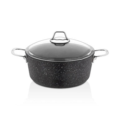 Falez Black Line Granite 24 cm Shallow Casserole | BLN 3015
