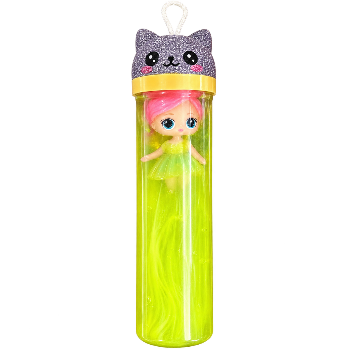 Mini Doll Glitter Slime Tube Toy - Yellow | AL1099-YLW