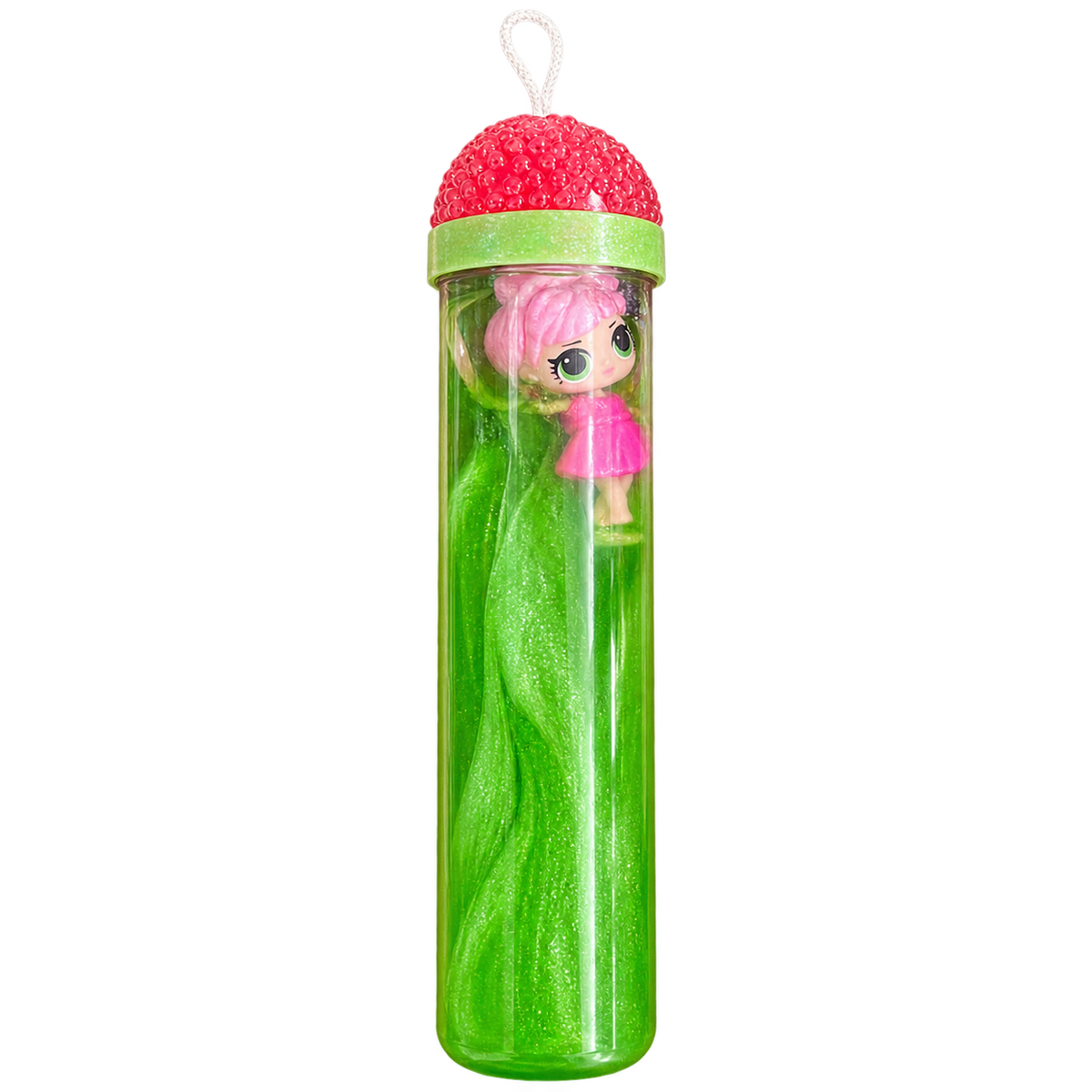 Mini Doll Glitter Slime Tube Toy - Green | AL1099-GRN
