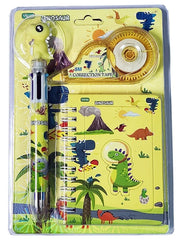 Dinosaur Stationery Set - Notebook, Multicolor Pen & Correction Tape - Yellow Design | WJ2205J