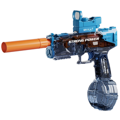 Electric SMG Toy Gun with Light & Sound – Blue Transparent | L518-25