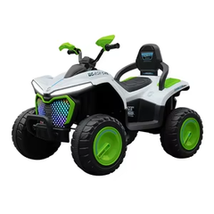 Kids Electric Quad ATV – Green & White | DLX-288