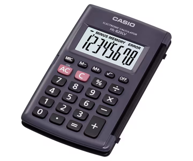 Casio Portable Calculator Black │ HL820LVBKWDP(PH)