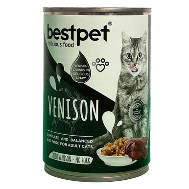 Bestpet شرائح لحم الغزال للقطط في المرق 400 جرام | P0049
