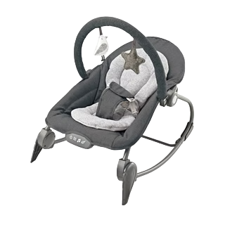 Baby Rocker Chair with Music & Soft Toys - Dark Grey | 27267