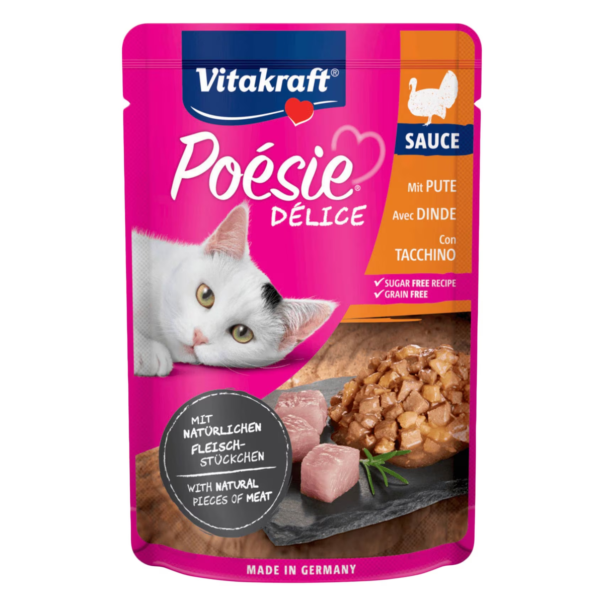 Vitakraft Poésie Délice DéliSauce طعام قطط جونيور بالدجاج - 85 جم | 200987
