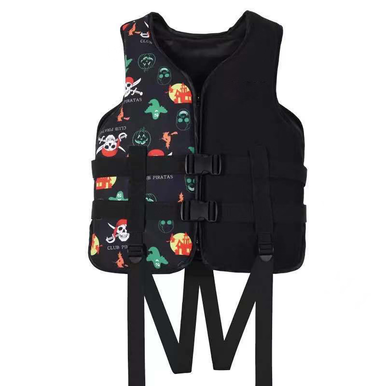 ZIBIN Life Jacket Safety Vest - Black Pattern, Size S | 585-24