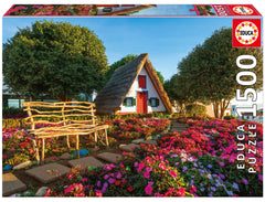 Educa 19938 - Traditional Cottage & Flower Garden 1500-Piece Jigsaw Puzzle | 19938