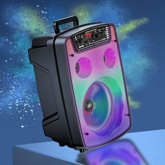 KAKU KSC-688 — 8" Wireless Party Speaker with LED Lights | Bluetooth 5.0, FM Radio, Mic & Remote