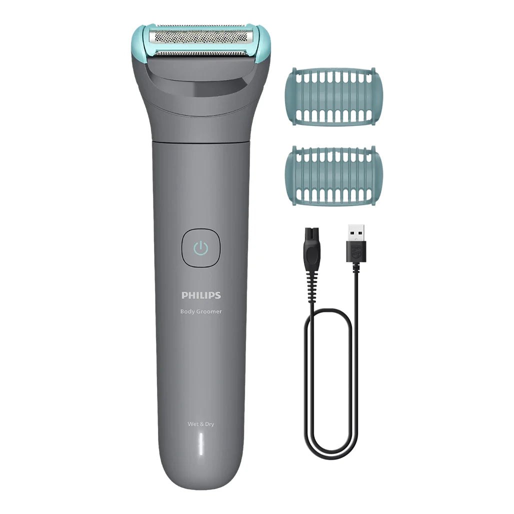 Philips BodyGroom Series 3000 Wet &amp; Dry Cordless Body Groomer - Gentle Skin Protection, 60-Min Runtime, Showerproof | BG3470