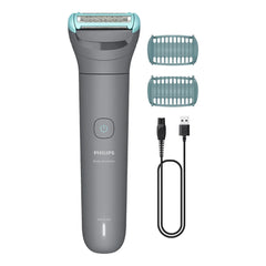 Philips BodyGroom Series 3000 Wet &amp; Dry Cordless Body Groomer - Gentle Skin Protection, 60-Min Runtime, Showerproof | BG3470