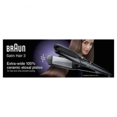 Braun Satin Hair 3 Wide-Plate Hair Straightener 37 mm - Black | ST310