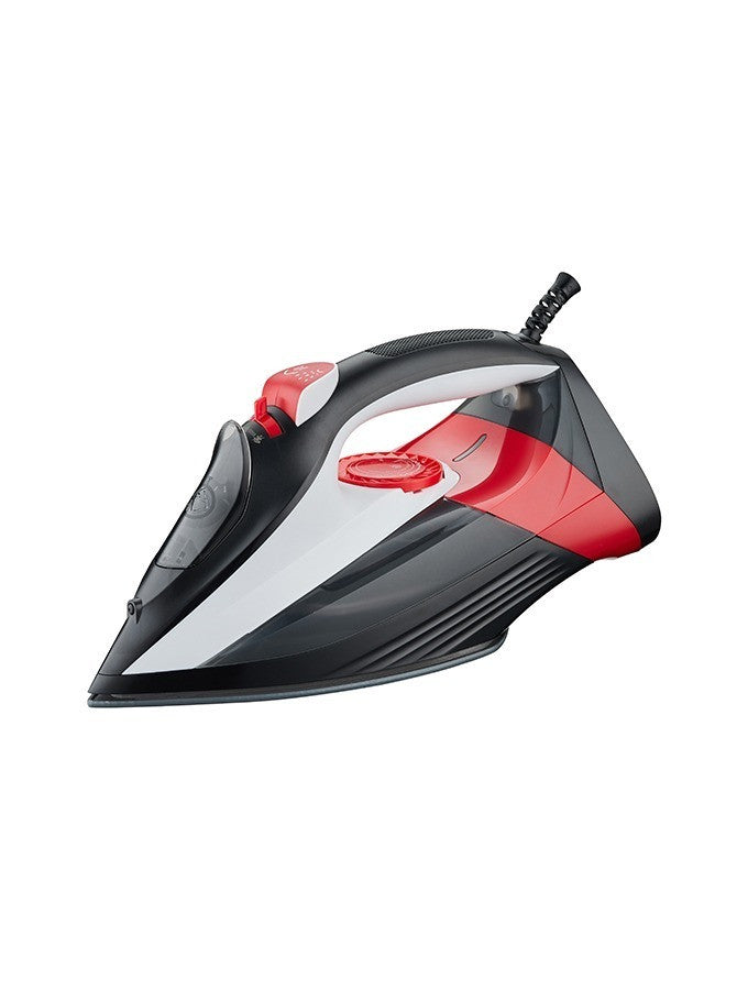 Campomatic Steam Iron Soleplate Ceramic 2400W - Black / Red | C2400AC