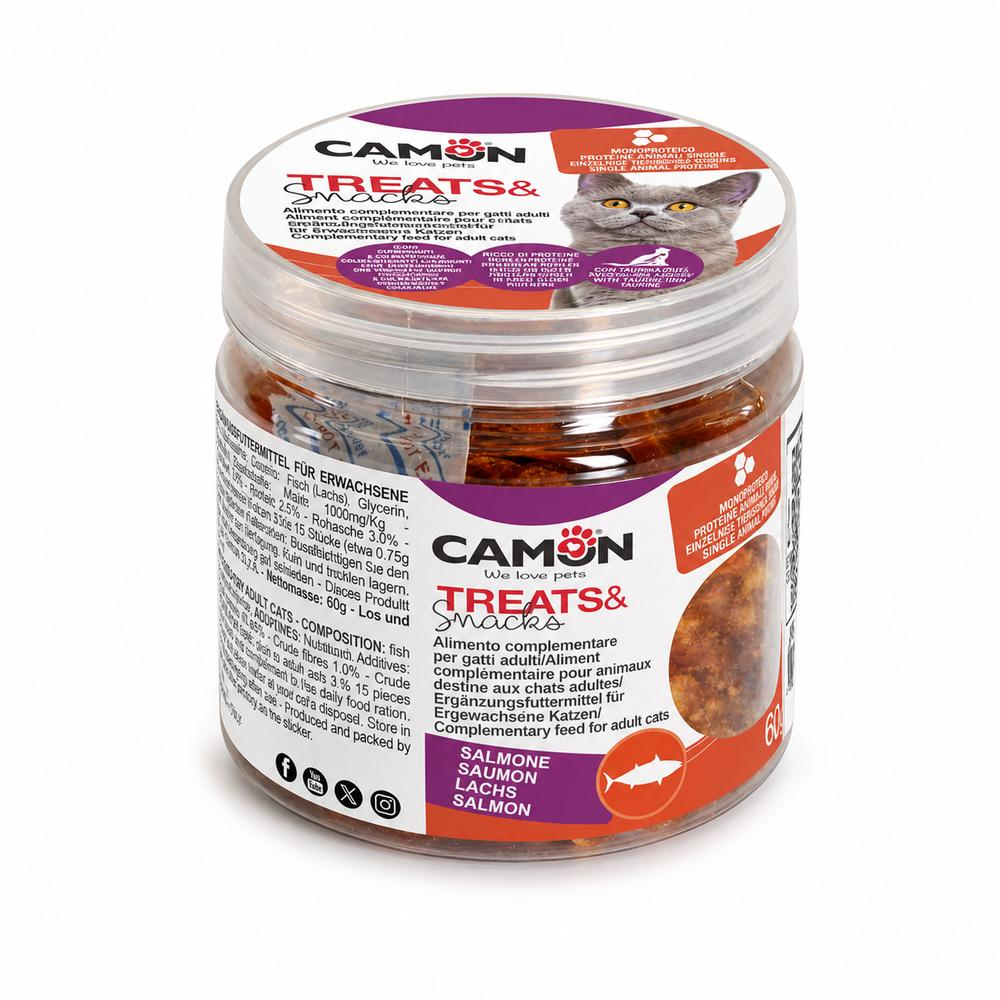 Camon Salmon Hearts Cat Treats 60g | AF105