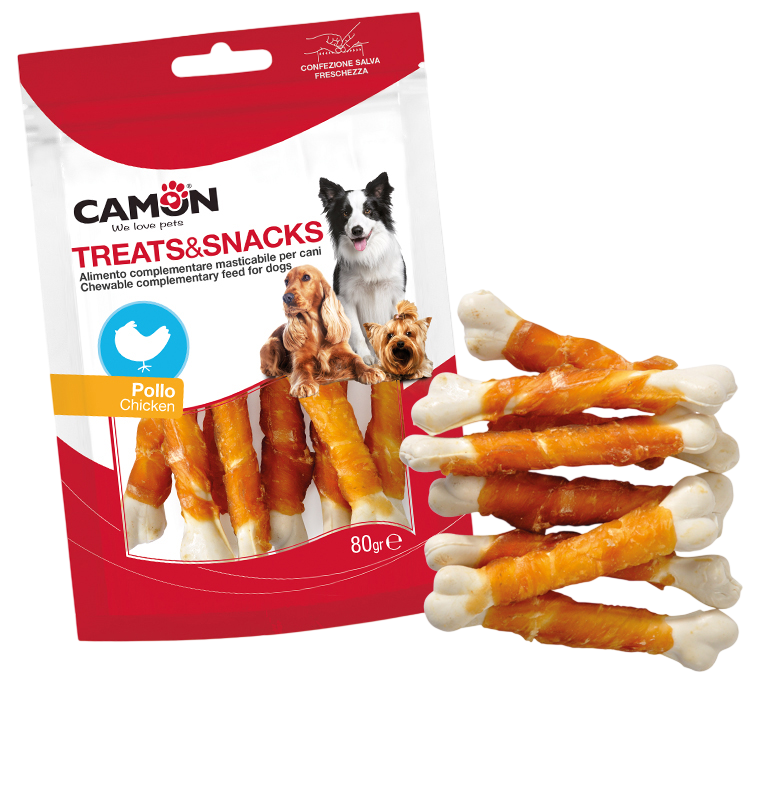 Camon Chicken Bones Dog Treats 80g | AE016