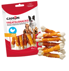 Camon Chicken Bones Dog Treats 80g | AE016