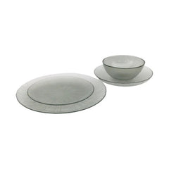 Cups & Saucers Dinner Set 24 Pcs - Grey | CS0006502