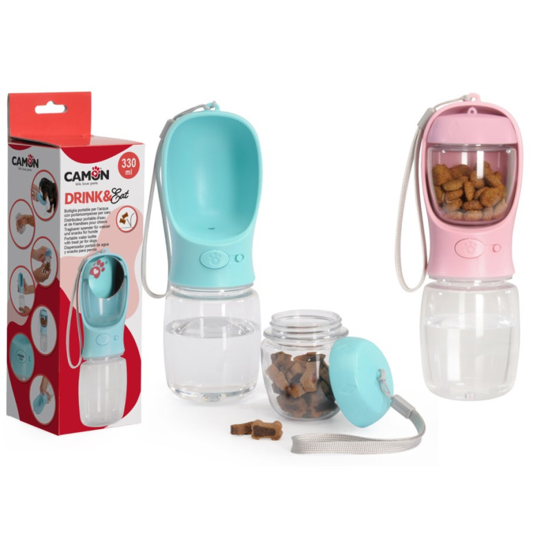 Travel Drinking Bottle with Treat Bag 330ml | CW217