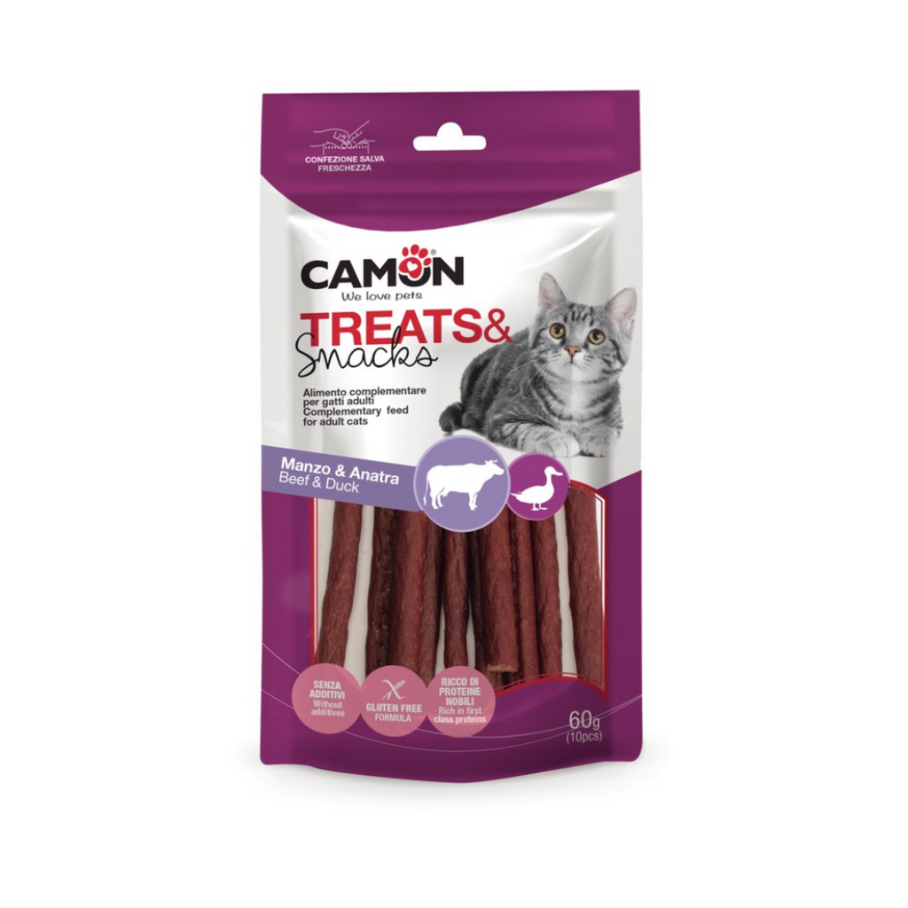 Camon Duck & Beef Sticks Cat Treats 60g | AF010/D