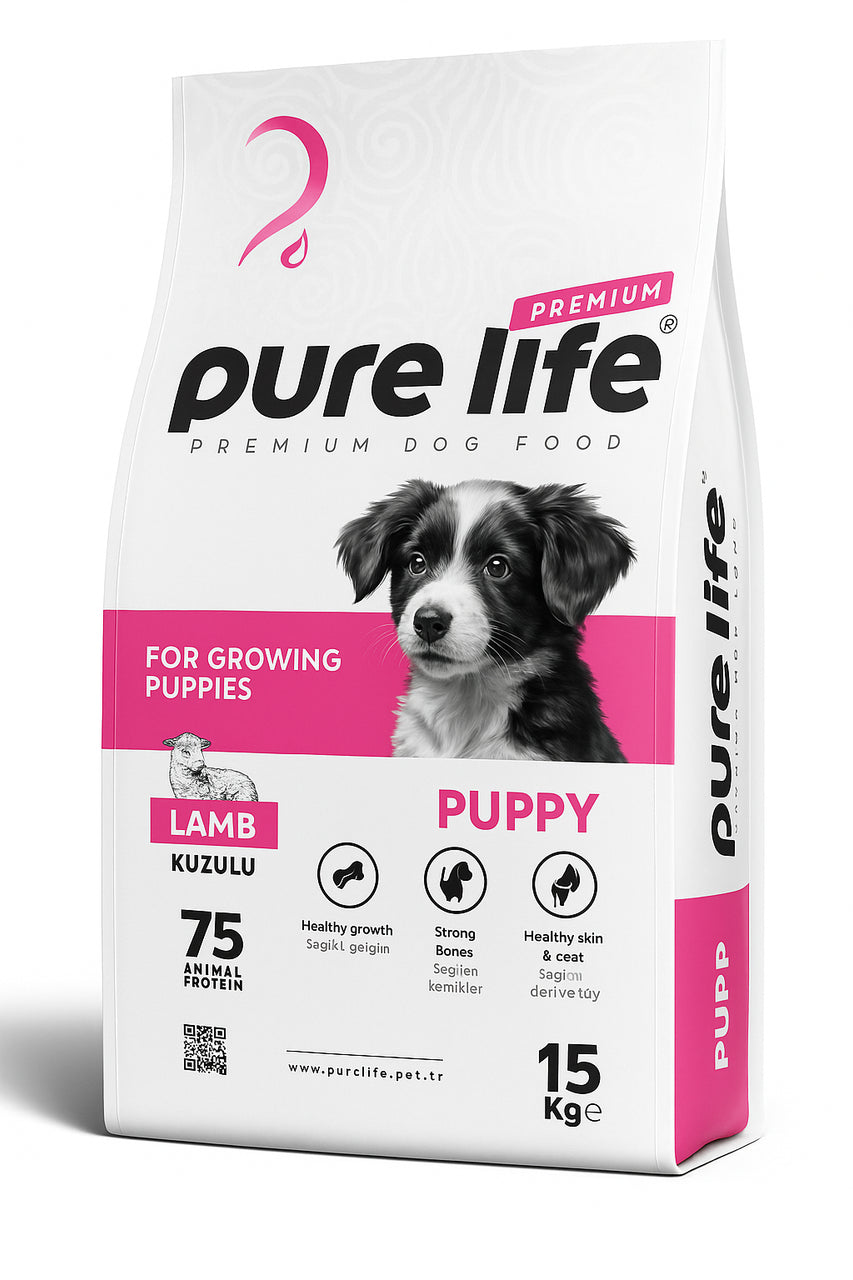 Pure Life Dog Dry Food 15kg Puppy Lamb | PLD-15-PLB