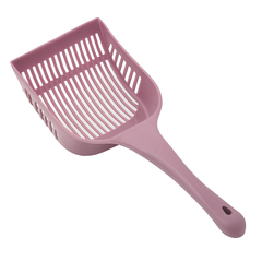 Cat Litter Shovel - Durable Plastic Scoop with Handle for Easy Cleaning - mauve