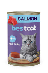BestCat Salmon Pâté - Adult Wet Cat Food 400g (24-Pack)