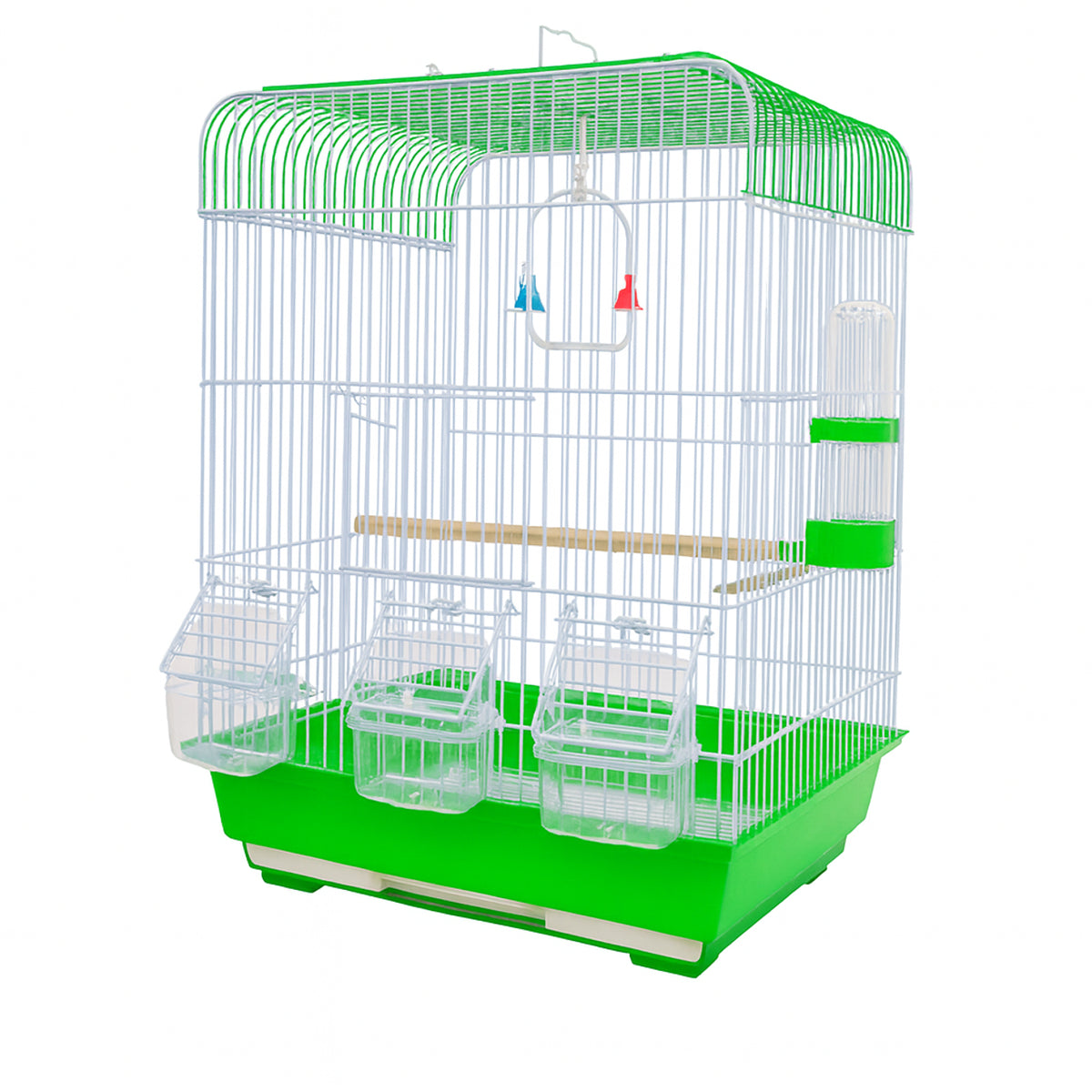 Bird Cage 3DS with Feeder & Water Dispenser - Green