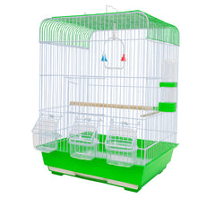 Bird Cage 3DS with Feeder & Water Dispenser - Green