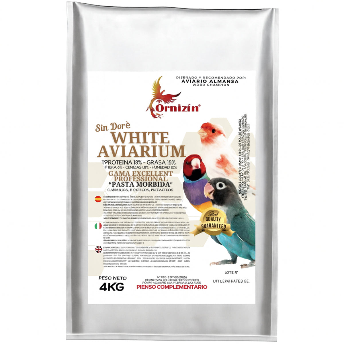Ornizin Canary White Pate Bird Food - 4KG