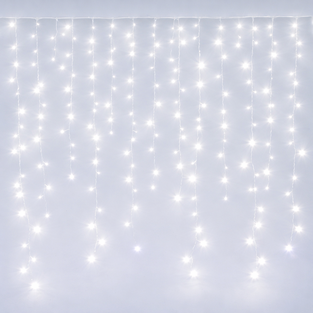 6x0.8 Meter 400 LED Ice Curtain Decorative Lights White | AL631-W
