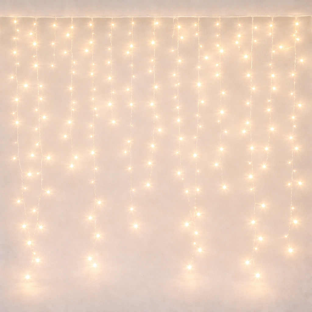 6x0.8 Meter 400 LED Ice Curtain Decorative Lights Warm White | AL631