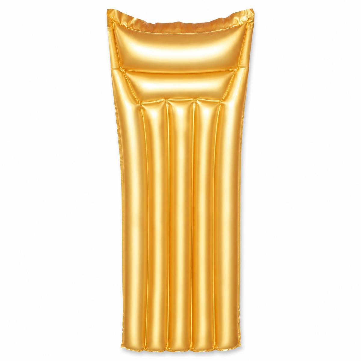 Metallic Gold Inflatable Pool Air Mat with Pillow | 44044