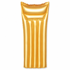 Metallic Gold Inflatable Pool Air Mat with Pillow | 44044