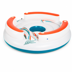 Bestway Hydro-Force 4-Person Inflatable Pool Island with Backrests & Cup Holders | 43135