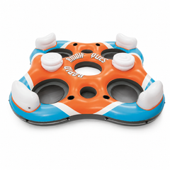 Rapid Rider 4-Person Inflatable Pool Island with Backrests & Cup Holders | 43115