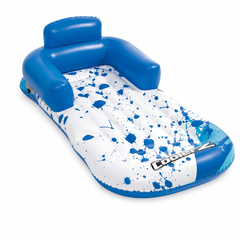 Bestway CoolerZ Cool Blue Inflatable Pool Lounger with Backrest 161 x 84 cm - Blue/White | 43155