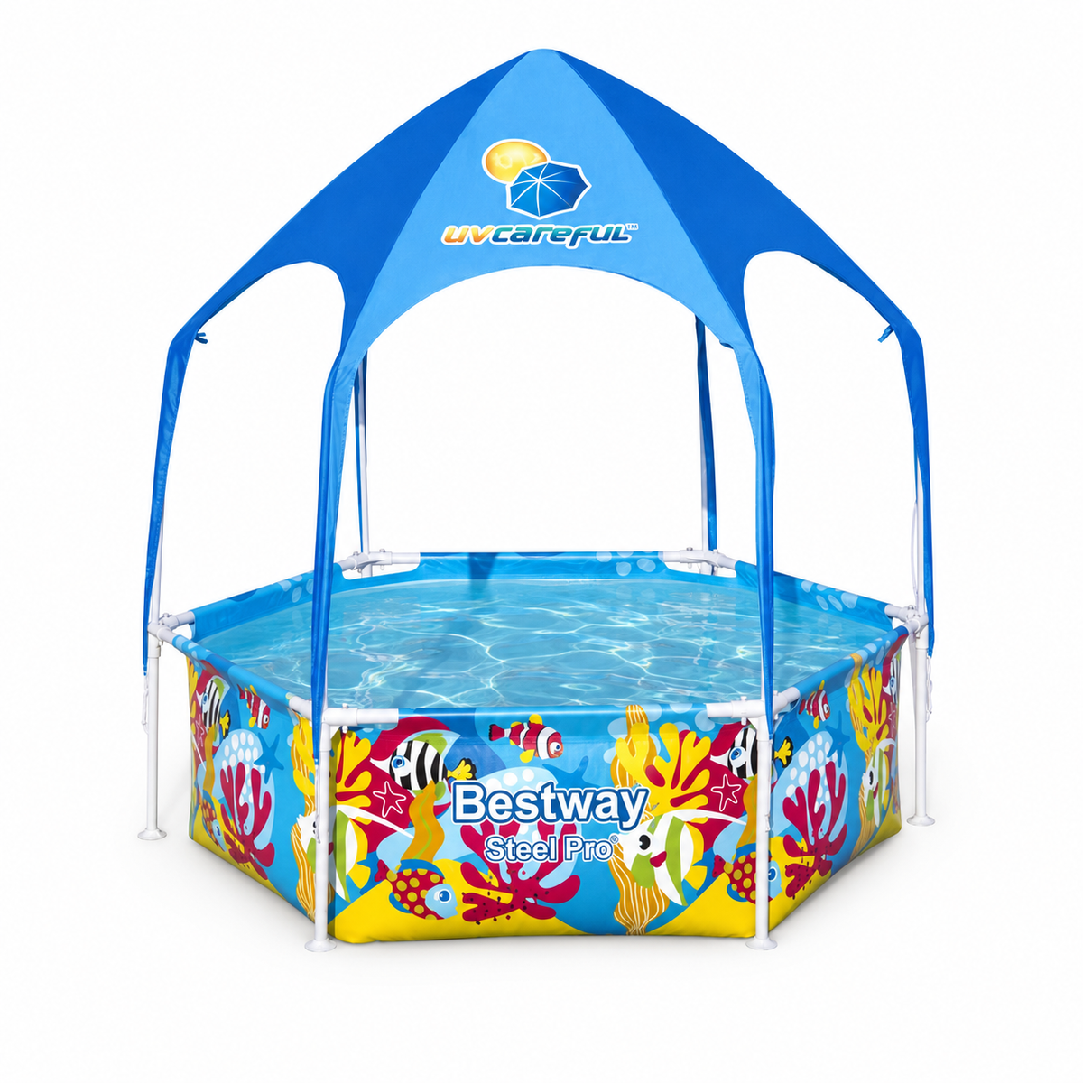 Bestway Steel Pro Splash-in-Shade Frame Pool with Canopy 183 x 51 cm | 5618T