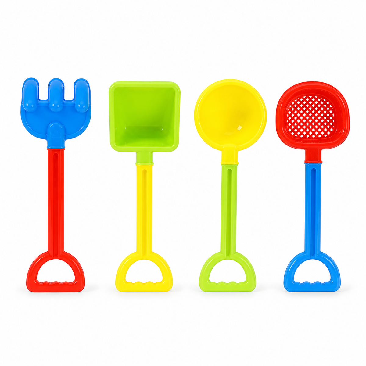 Kids Beach and Sand Tool Set with Rake, Shovel, Scoop and Sifter - 4 Pieces | BJ816A
