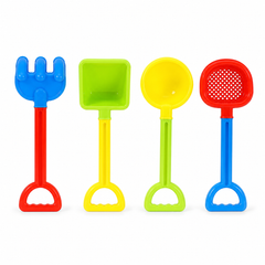 Kids Beach and Sand Tool Set with Rake, Shovel, Scoop and Sifter - 4 Pieces | BJ816A