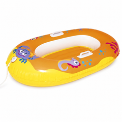 Bestway Happy Crustacean Inflatable Kiddie Boat with Tow Rope and Handles - Orange/Yellow | 34009
