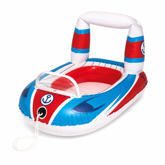 Bestway Vehicle Cruisers Inflatable Kiddie Boat with Sunshade and Tow Rope - Blue/Red | 34106/1