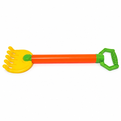 Kids Long-Handle Beach and Sand Rake - Yellow/Orange/Green | 8833/B1-3