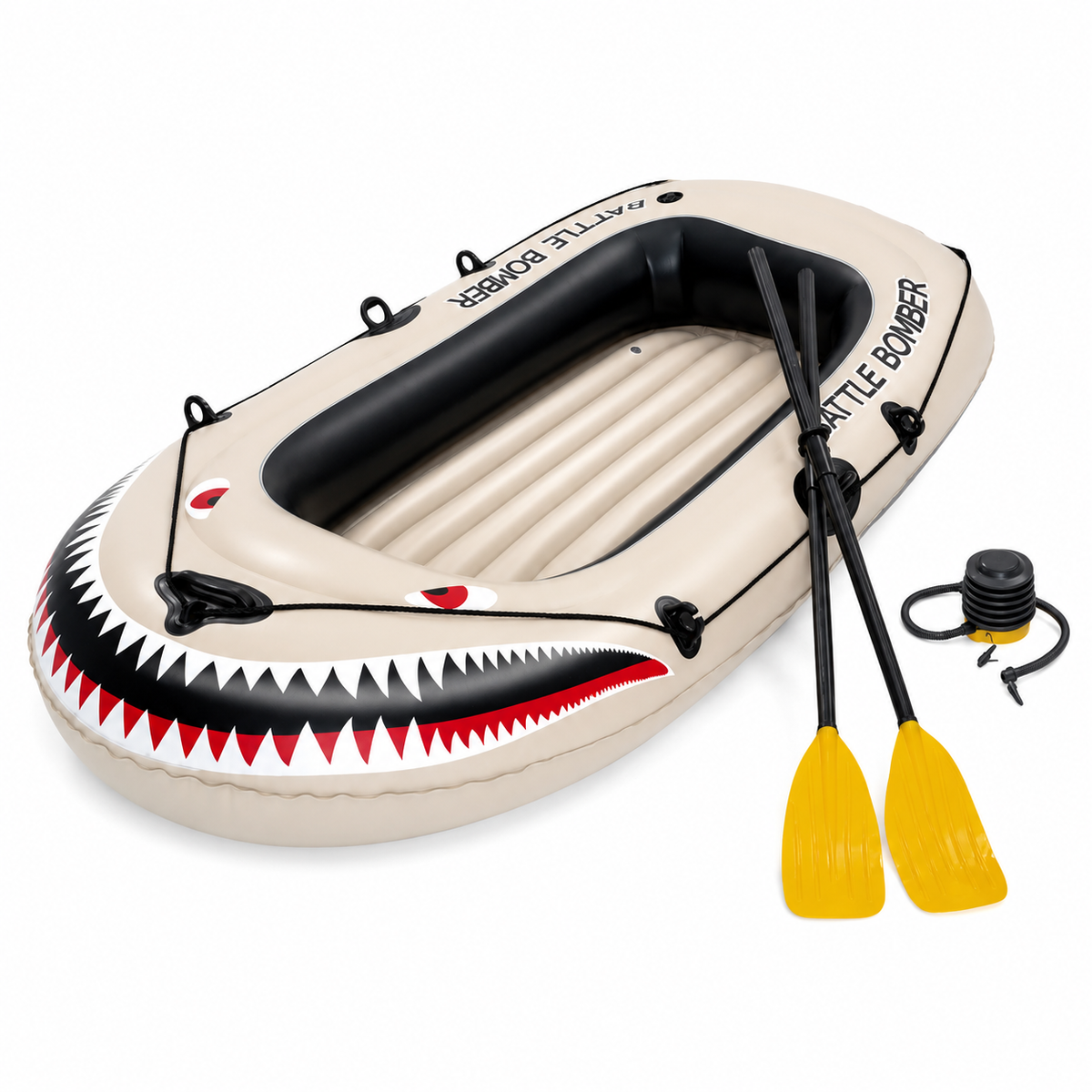 Bestway Battle Bomber Inflatable Boat Set with Oars and Foot Pump 188 x 98 x 30 cm | 61108