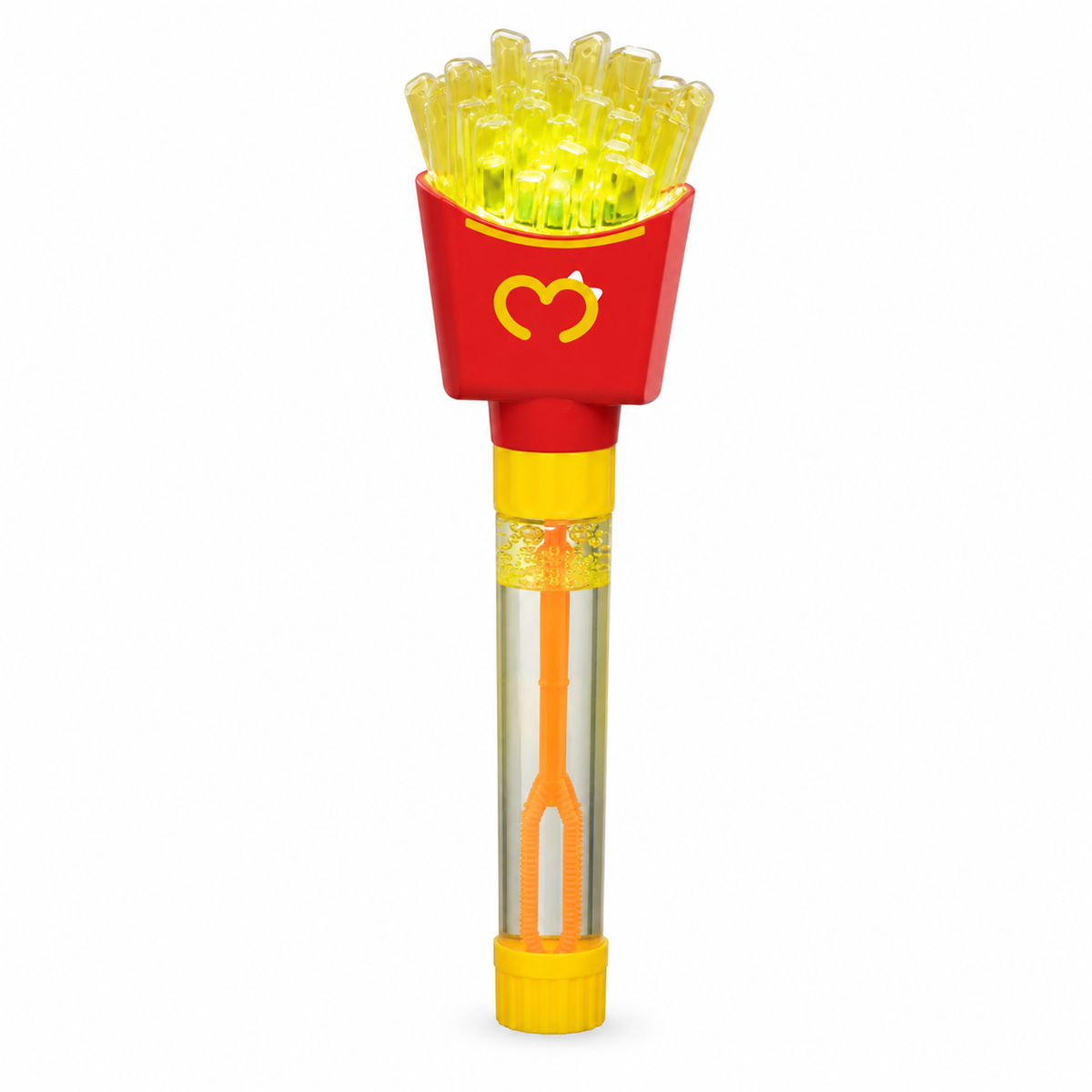 French Fries Multi-Nozzle Light-Up Bubble Wand Toy - Red/Yellow | 2835A