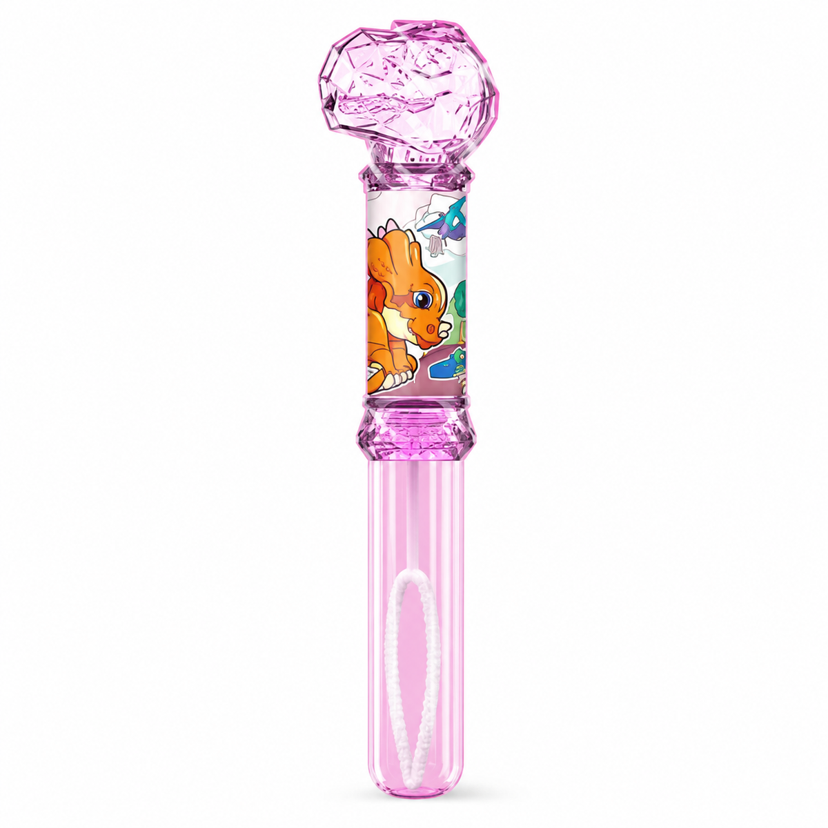 Dinosaur Crystal-Top Bubble Wand Toy - Pink | GP-7